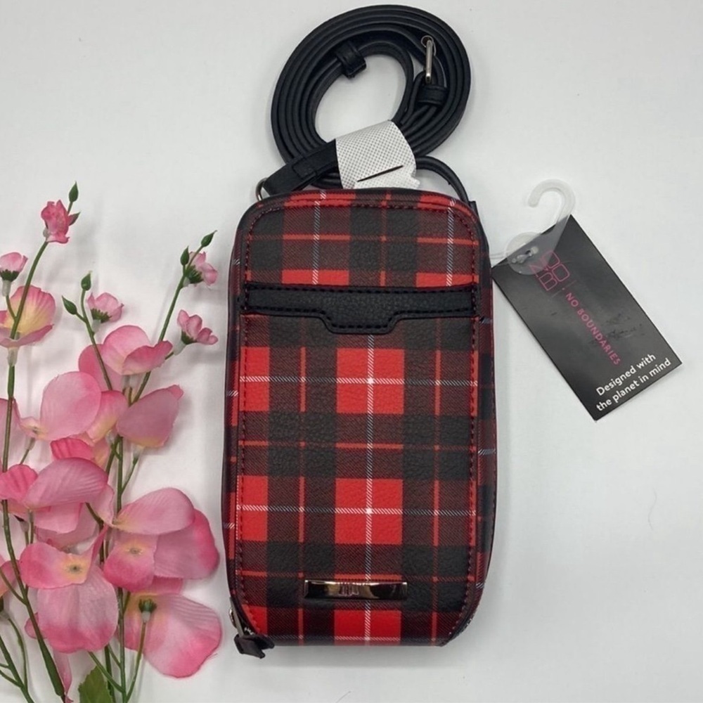 Phone crossbody bag, plaid